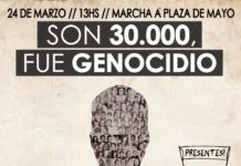 Son 30.000 y fue genocidio