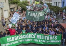 Fanazul: «Que nos devuelvan el trabajo que nos robaron»