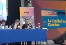 Horacio Catena en el congreso de CTA-A