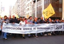 El gobierno y la Corte Suprema contra el sindicato de los trabajadores del subte