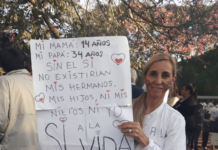 Una marcha contra el derecho al aborto