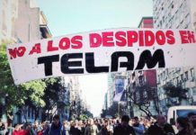 Ocupación frente a los 347 despidos en Télam!