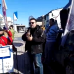 Horacio Catena en la jornada de paro y concentraciones del SUTEF