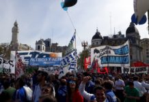 Contundente movilización a Plaza de Mayo contra el ajuste