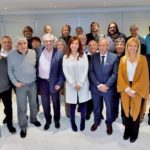 Dirigentes sindicales junto a Fernández-Fernández
