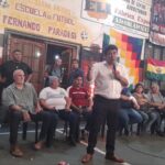 Espinosa con la colectividad boliviana de La Matanza