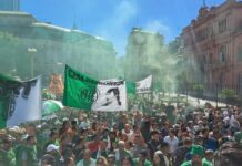 Paro y movilización de estatales por salario y contra los despidos