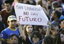 Contundente paro universitario por el cumplimiento de la Ley de Financiamiento